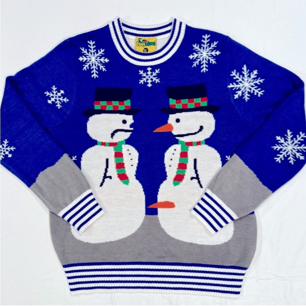 Tipsy Elves Snowman Nose Thief Sweater Mens XL Ugly Christmas Naughty Winter